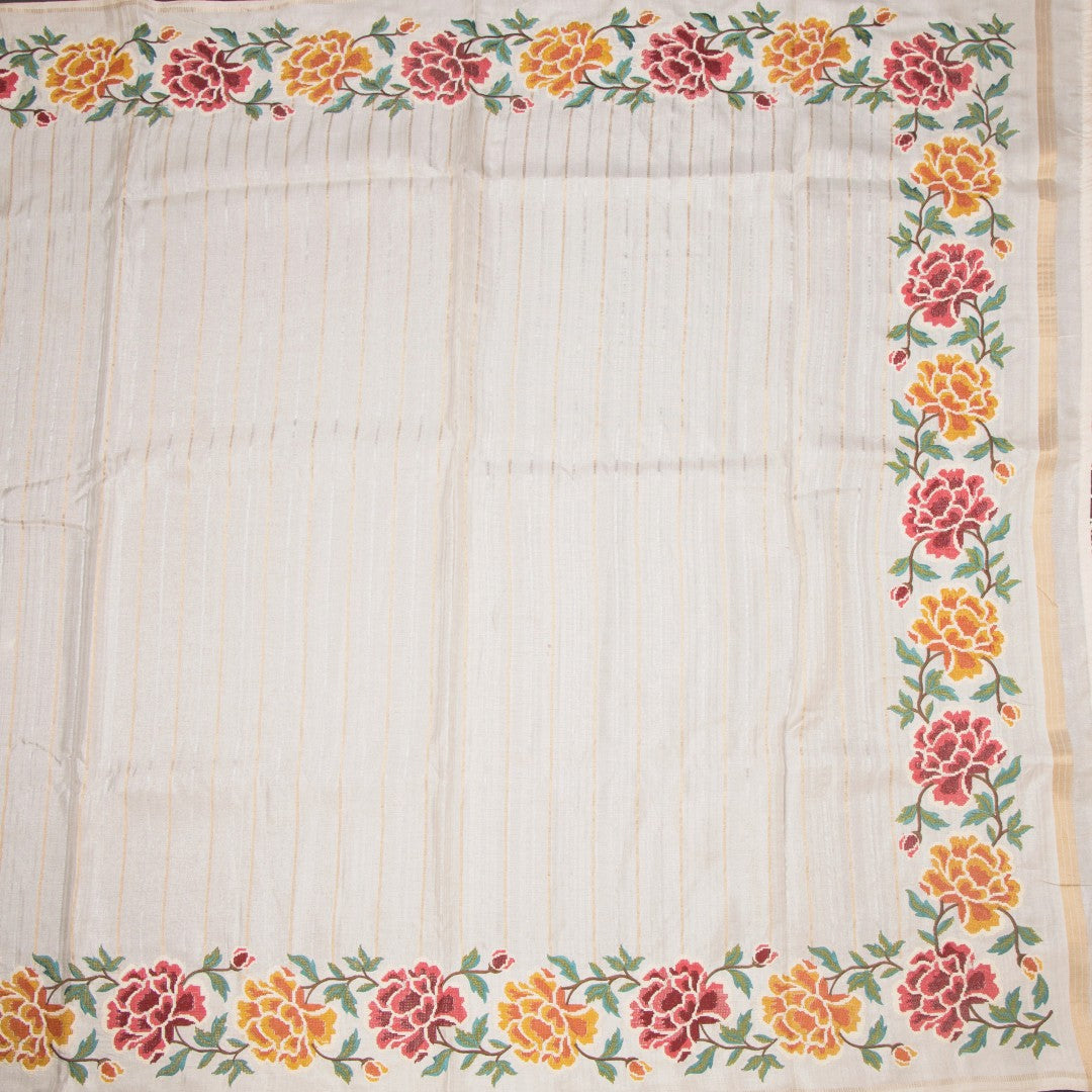 RTSR42228-2-Raw-Silk-Cream-Zari-Stripes-Saree-And-Floral-Thread-Border-full-veiw