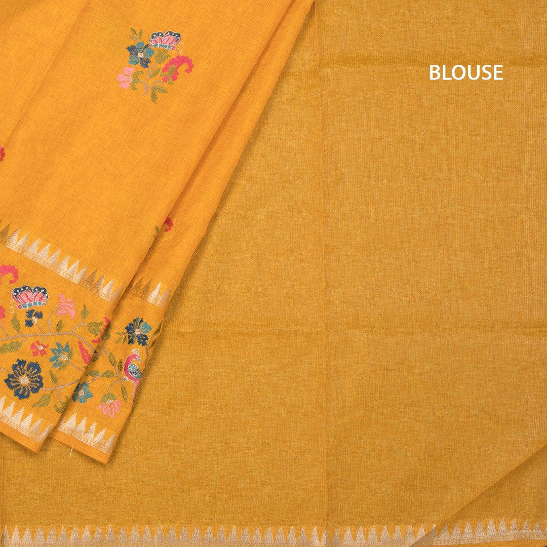 RTSR42229-4-Raw-Silk-Mango-Yellow-Floral-Thread-Work-Saree-blouse