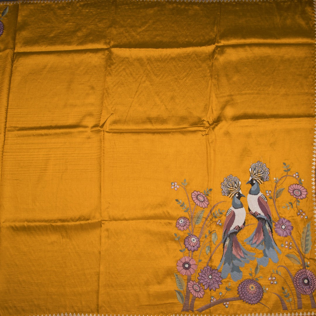 RTSR42251-2-Raw-Silk-Mustard-Yellow-Thread-Work-Saree-With-Birds-Design-full-veiw