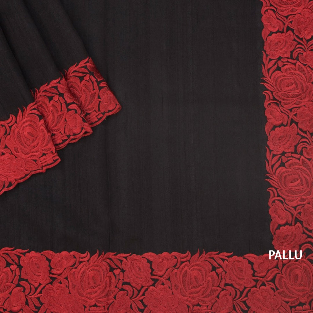 RTSR42253-3-Raw-Silk-Black-Plain-Saree-And-Thread-Border-pallu