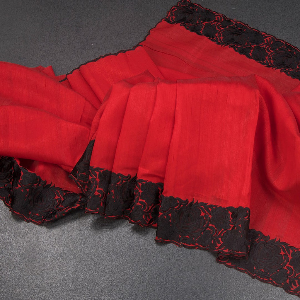 RTSR42254-Raw-Silk-Red-Plain-Saree-And-Thread-Border-main