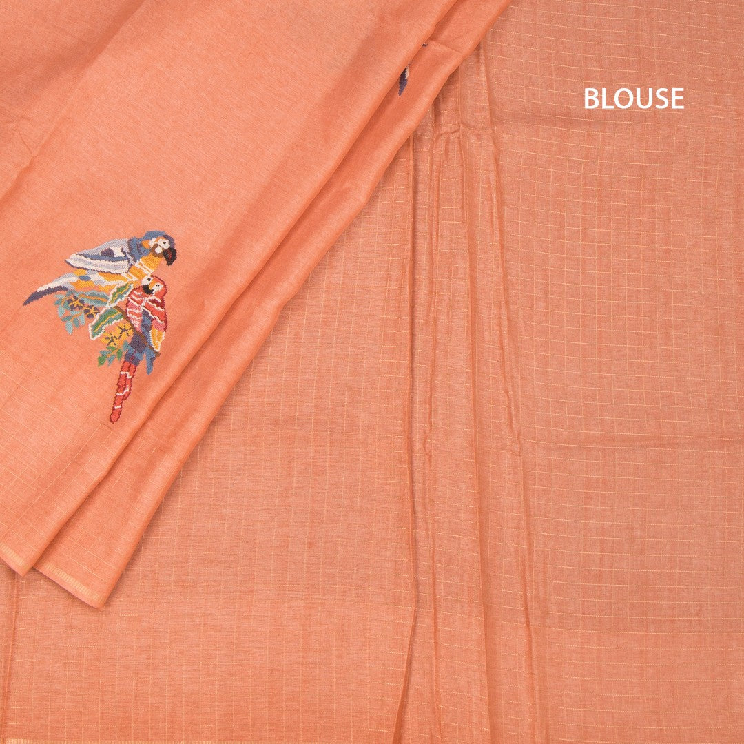 RTSR42256-4-Raw-Silk-Peach-Thread-Work-Saree-With-Birds-Design-02-blouse