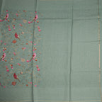 RTSR42257-2-Raw-Silk-Pista-Green-Thread-Work-Saree-With-Birds-Design-full-veiw