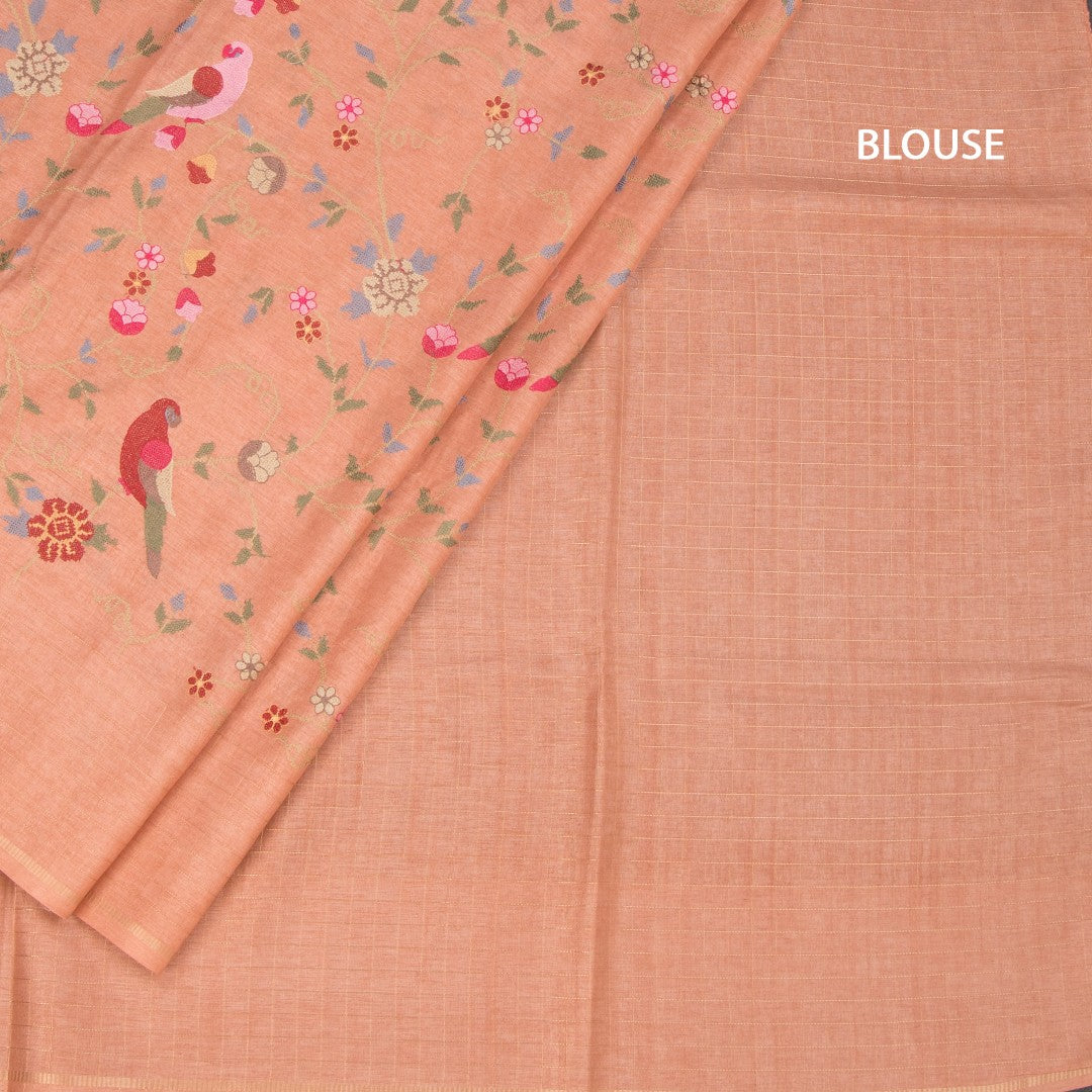 RTSR42258-4-Raw-Silk-Peach-Thread-Work-Saree-With-Birds-Design-03-blouse