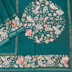 RTSR42261-3-Raw-Silk-Peacock-Green-Saree-With-Zari-Buttas-And-Thread-Border-pallu