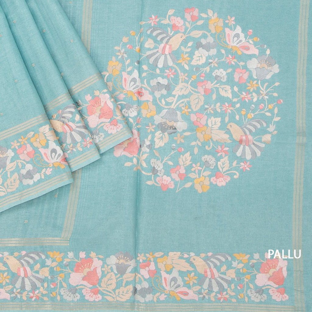 RTSR42264-3-Raw-Silk-Light-Blue-Saree-With-Zari-Buttas-And-Thread-Border-pallu