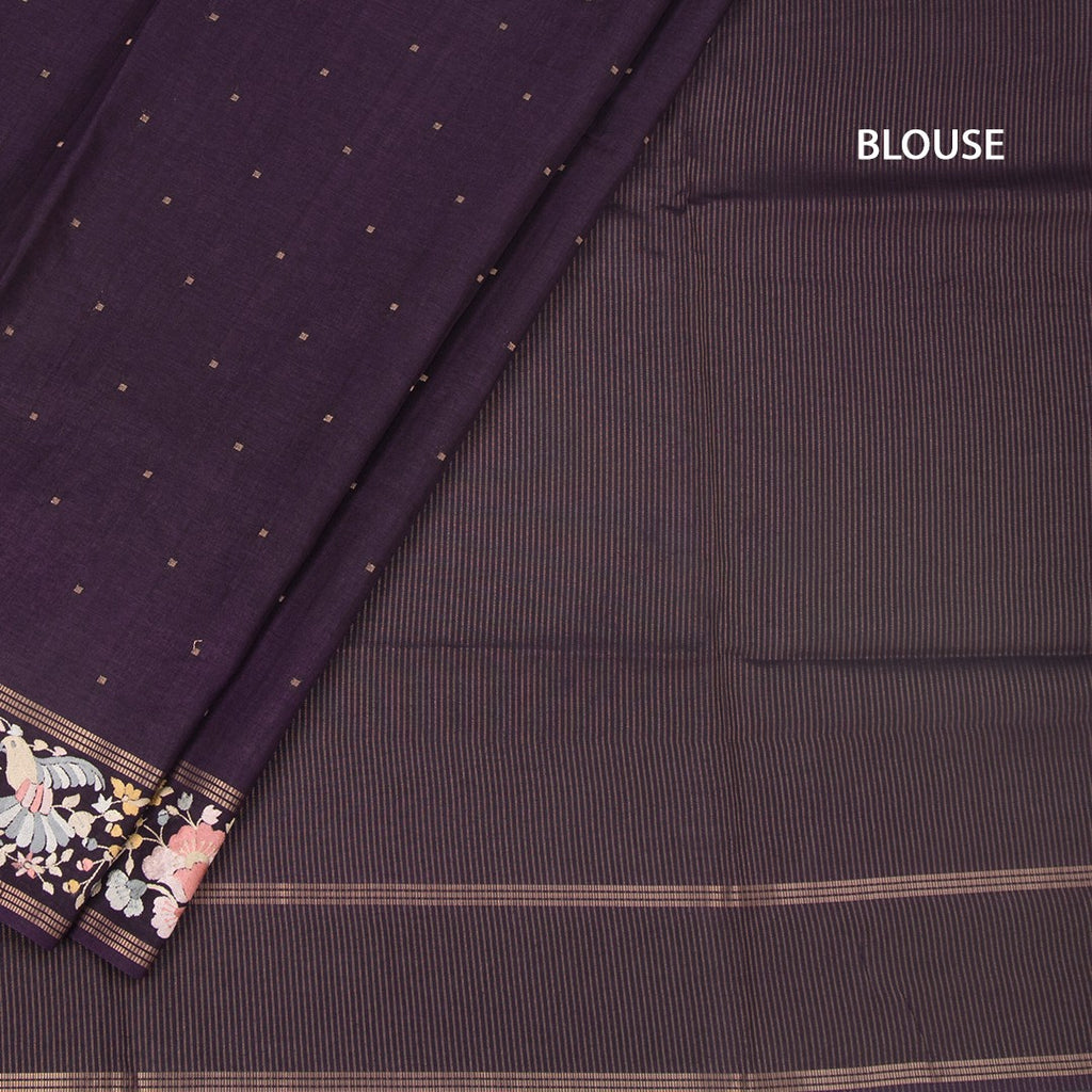 RTSR42265-4-Raw-Silk-Dark-Purple-Saree-With-Zari-Buttas-And-Thread-Border-blouse