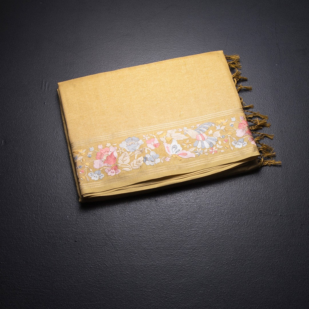 RTSR42266-1-Raw-Silk-Sandal-Saree-With-Zari-Buttas-And-Thread-Border-fold