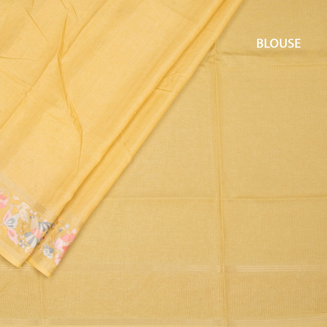 RTSR42266-4-Raw-Silk-Sandal-Saree-With-Zari-Buttas-And-Thread-Border-blouse