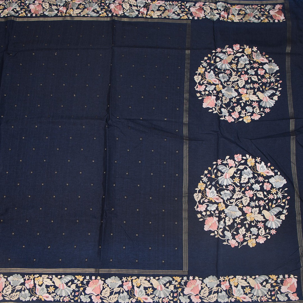 RTSR42267-2-Raw-Silk-Navy-Blue-Saree-With-Zari-Buttas-And-Thread-Border-full-veiw