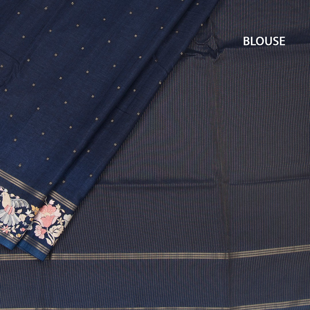 RTSR42267-4-Raw-Silk-Navy-Blue-Saree-With-Zari-Buttas-And-Thread-Border-blouse