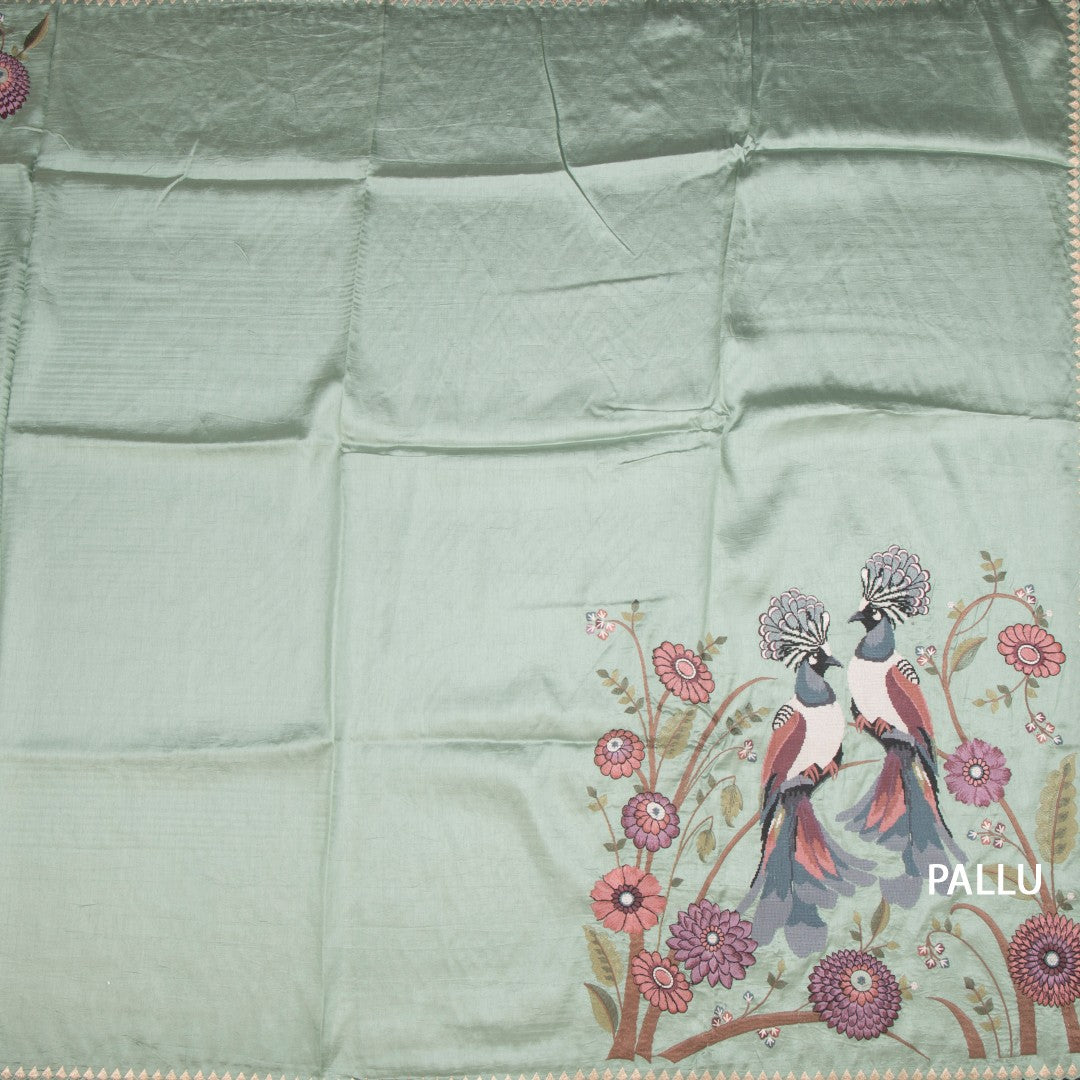 RTSR42281-2-Raw-Silk-Pista-Green-Thread-Work-Saree-With-Birds-Design-04-pallu