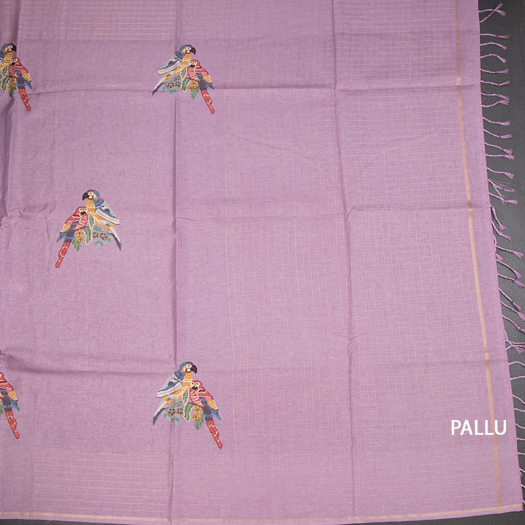 RTSR42294-2-Raw-Silk-Lavender-Thread-Work-Saree-With-Birds-Design-03-pallu