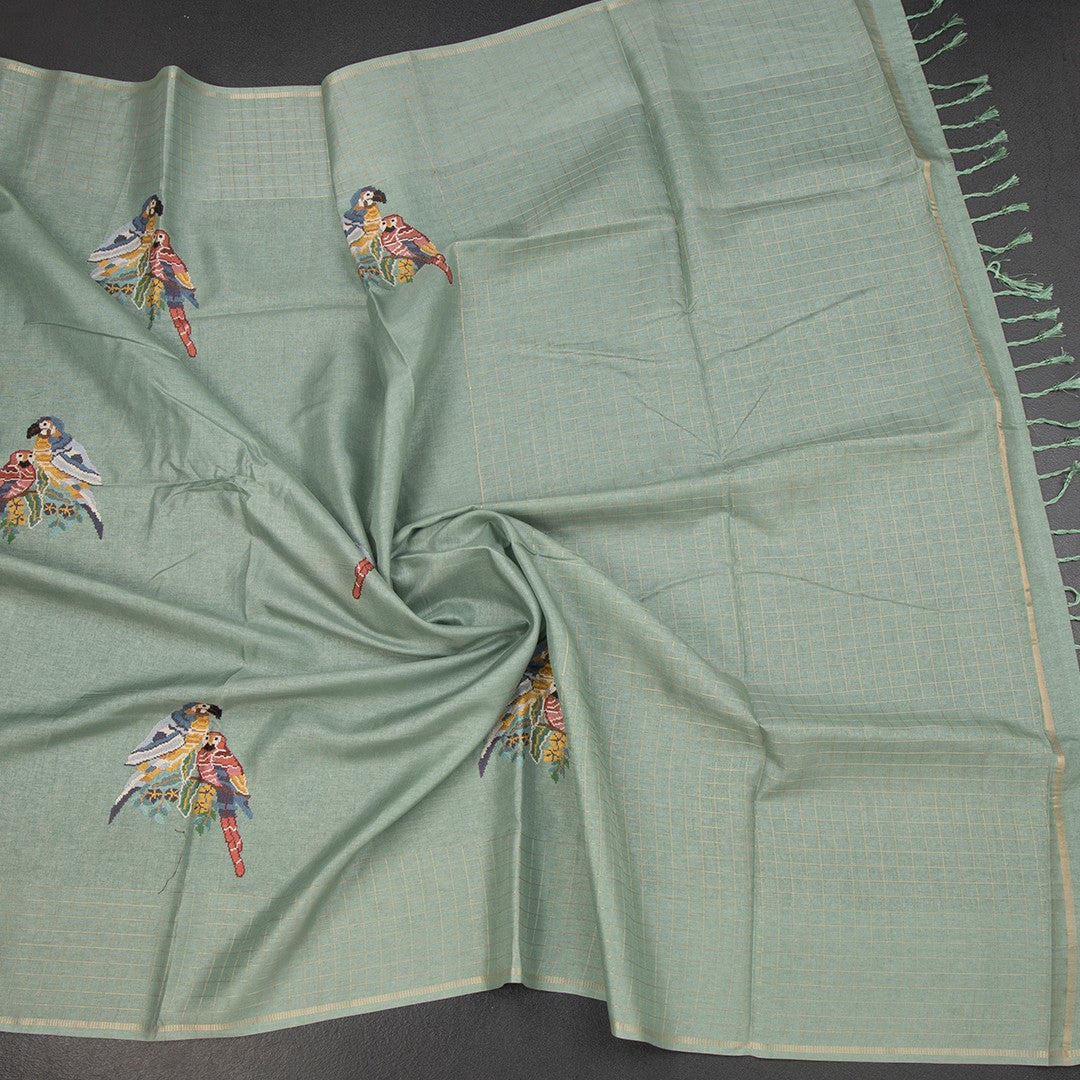 RTSR42296-4-Raw-Silk-Pista-Green-Thread-Work-Saree-With-Birds-Design-02-crush