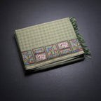 RTSR42298-1-Raw-Silk-Pista-Green-Zari-Checked-Saree-And-Thread-Border-02-fold