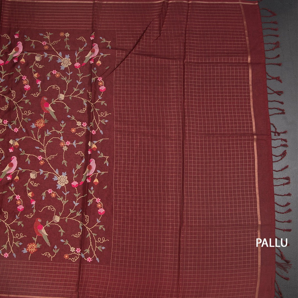 RTSR42301-2-Raw-Silk-Maroon-Thread-Work-Saree-With-Birds-Design-02-pallu