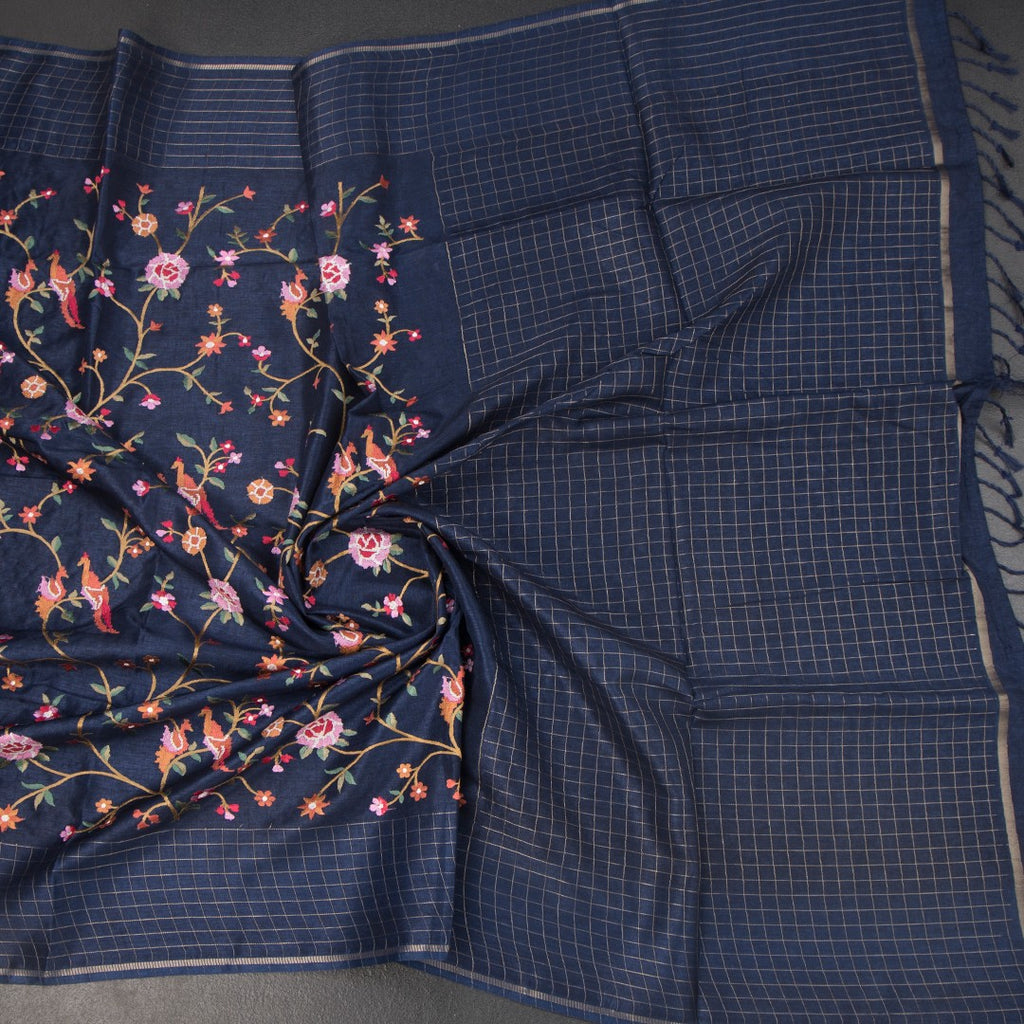 RTSR42313-4-Raw-Silk-Dark-Blue-Thread-Work-Saree-With-Birds-Design-02-crush