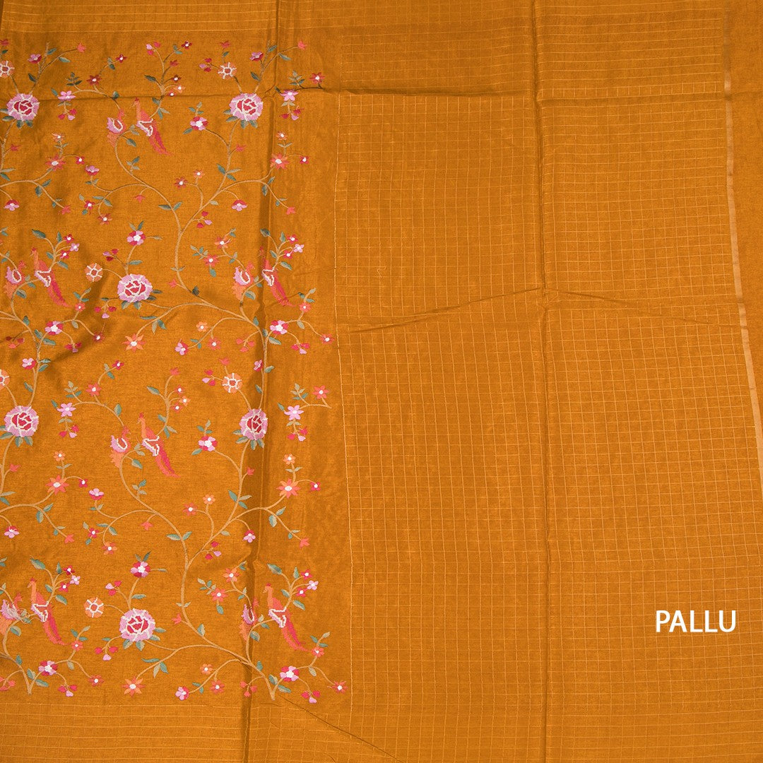 RTSR42315-2-Raw-Silk-Mango-Yellow-Thread-Work-Saree-With-Birds-Design-pallu