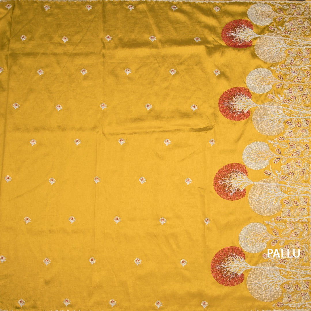 RTSR42320-2-Raw-Silk-Mustard-Yellow-Floral-Zari-Worked-Saree-pallu