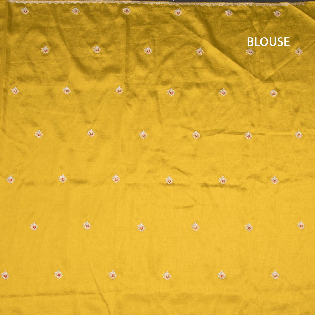 RTSR42320-3-Raw-Silk-Mustard-Yellow-Floral-Zari-Worked-Saree-blouse