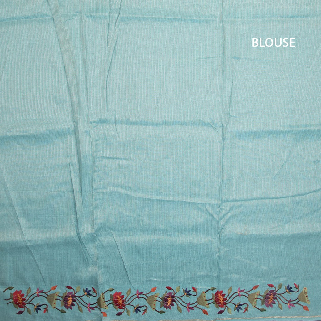 RTSR42325-3-Raw-Silk-Sky-Blue-Zari-Stripes-Saree-And-Thread-Border-02-blouse