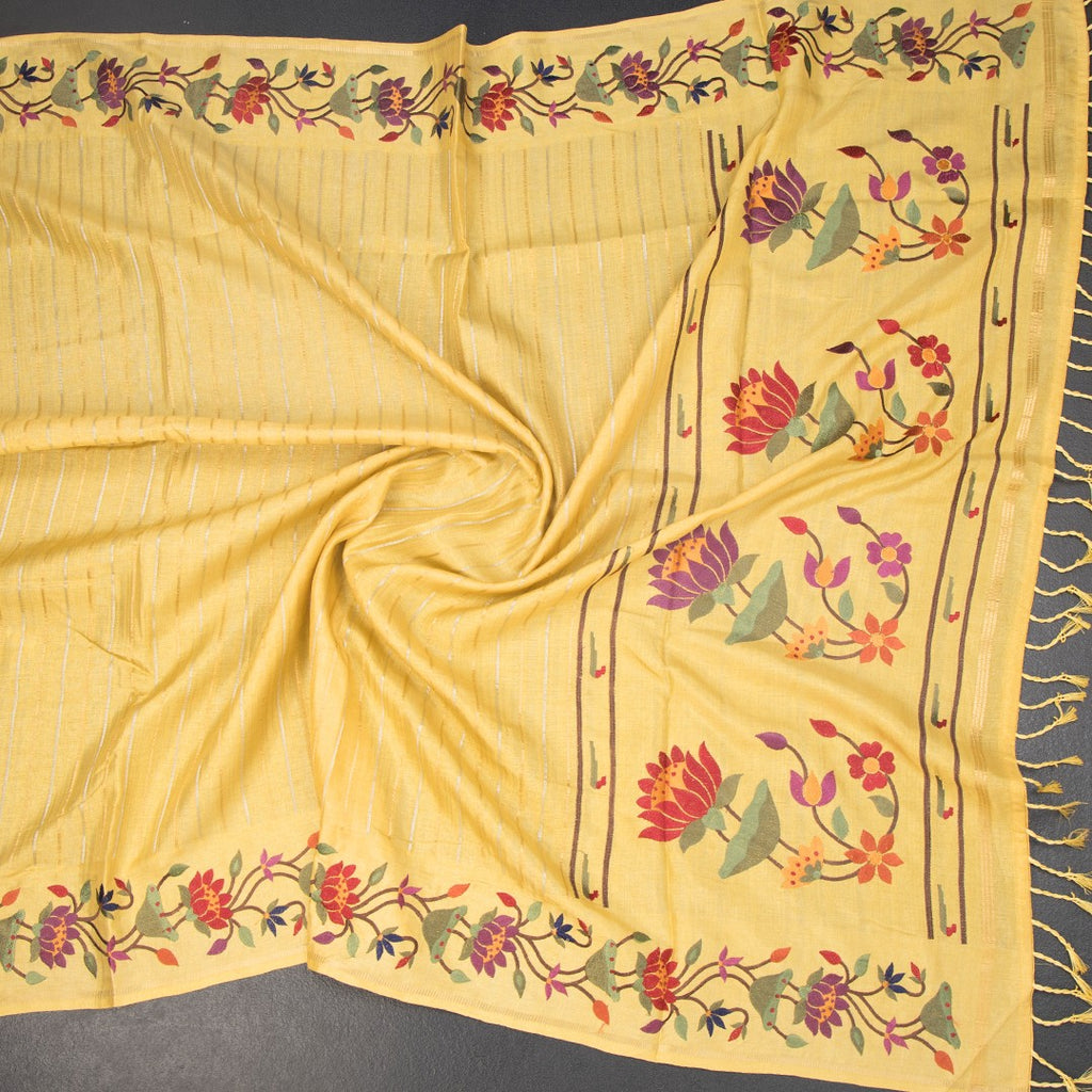 RTSR42327-4-Raw-Silk-Yellow-Zari-Stripes-Saree-And-Thread-Border-02-crush