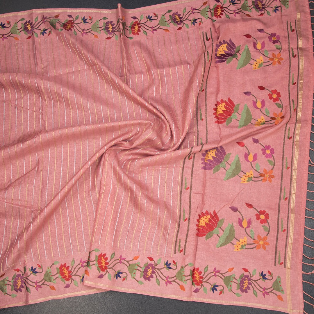 RTSR42328-4-Raw-Silk-Peach-Zari-Stripes-Saree-And-Thread-Border-04-crush