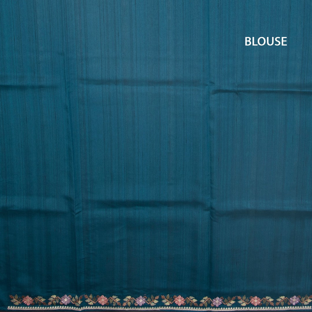 RTSR42330-3-Raw-Silk-Peacock-Blue-Saree-With-Zari-buttas-And-Thread-Border-blouse