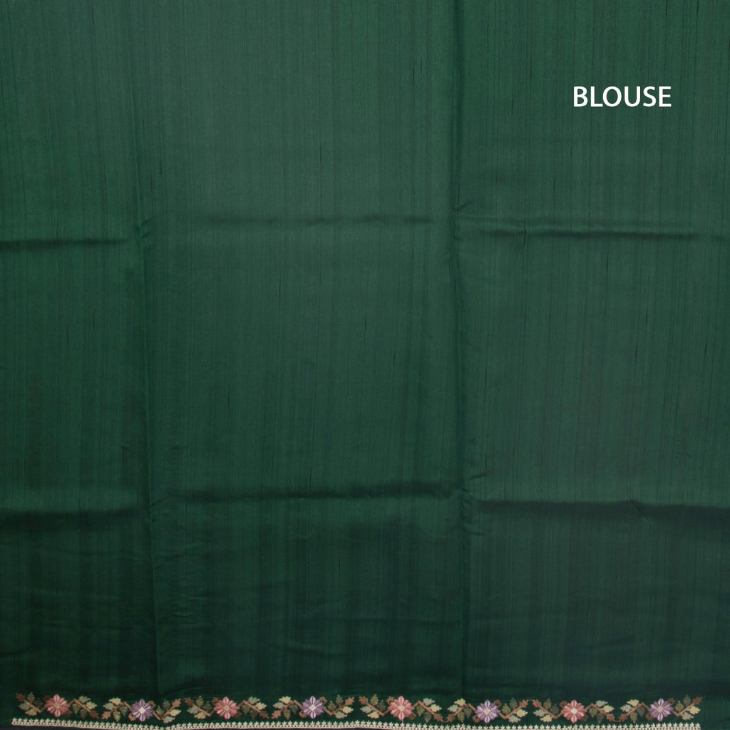RTSR42331-3-Raw-Silk-Dark-Green-Saree-With-Zari-buttas-And-Thread-Border-blouse
