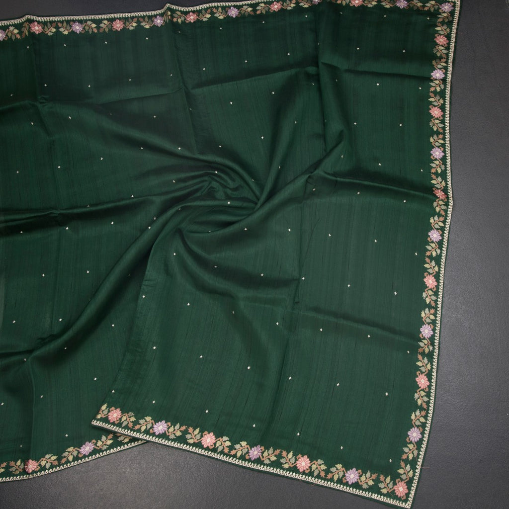 RTSR42331-4-Raw-Silk-Dark-Green-Saree-With-Zari-buttas-And-Thread-Border-crush