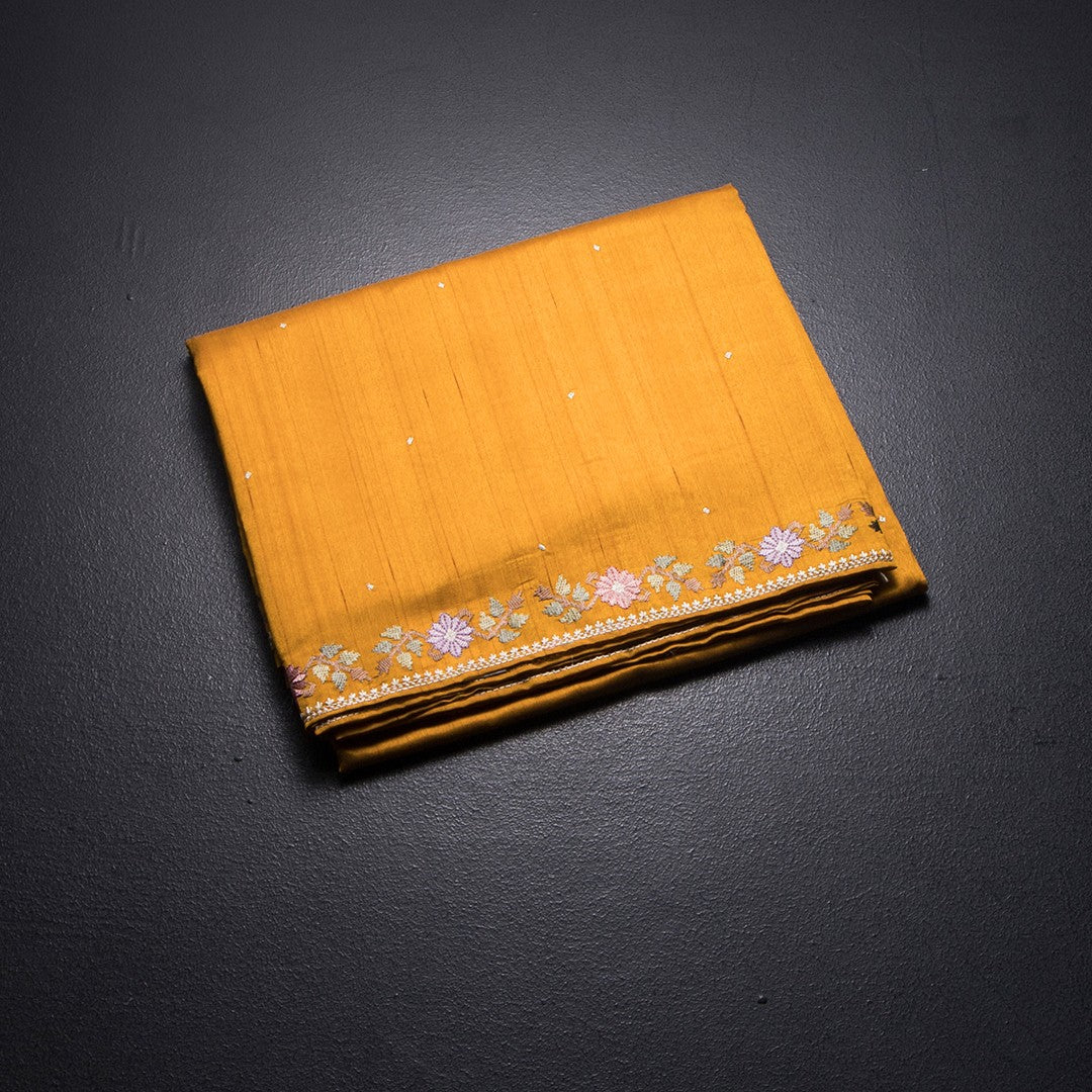 RTSR42334-1-Raw-Silk-Mango-Yellow-Saree-With-Zari-buttas-And-Thread-Border-03-fold