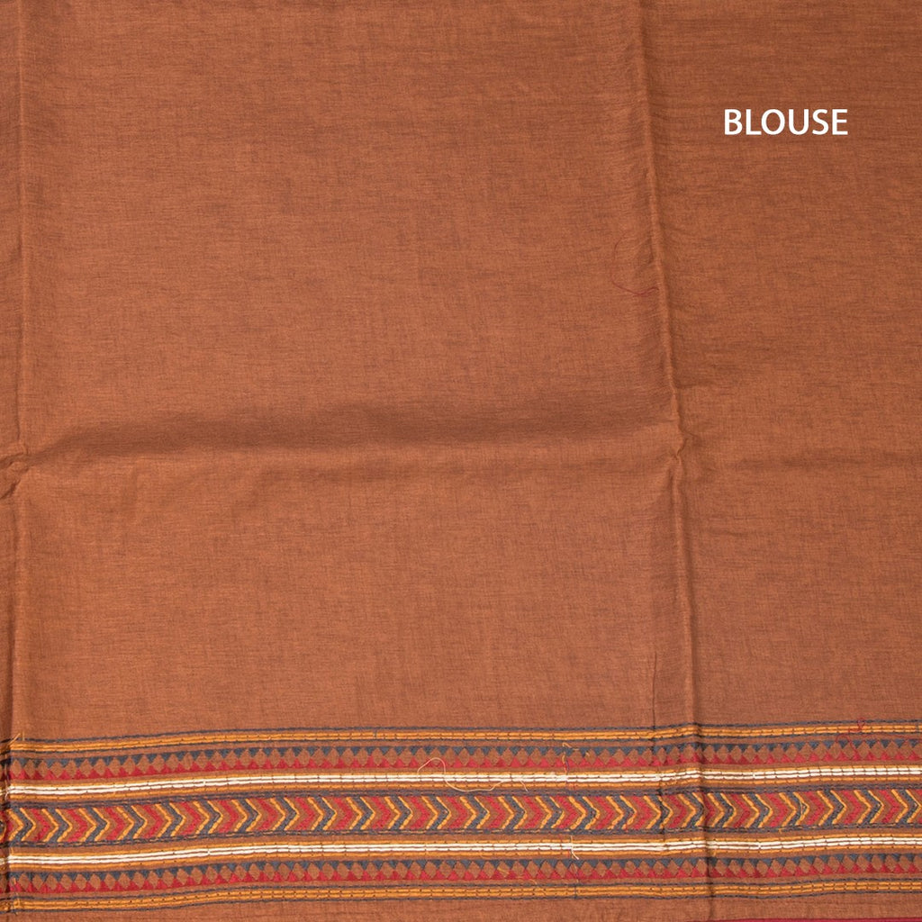 RTSR42366-3-Raw-Silk-Cinnamon-Brown-Thread-Work-Saree-blouse