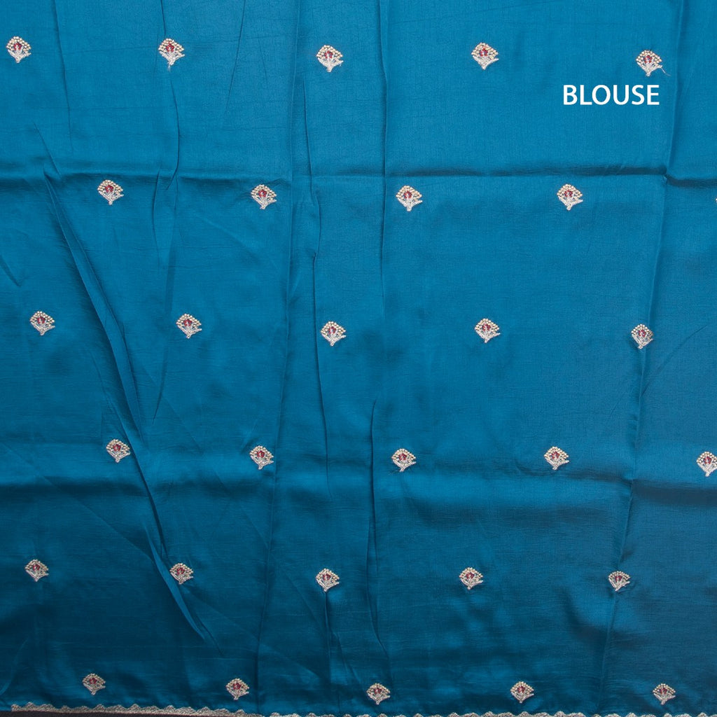 RTSR42373-3-Raw-Silk-Peacock-Blue-Zari-Worked-Saree-In-Tree-Design-blouse