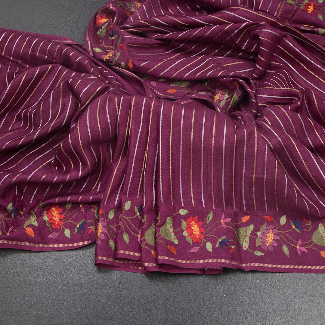 RTSR42380-Raw-Silk-Purple-Zari-Stripes-Saree-And-Thread-Border-main