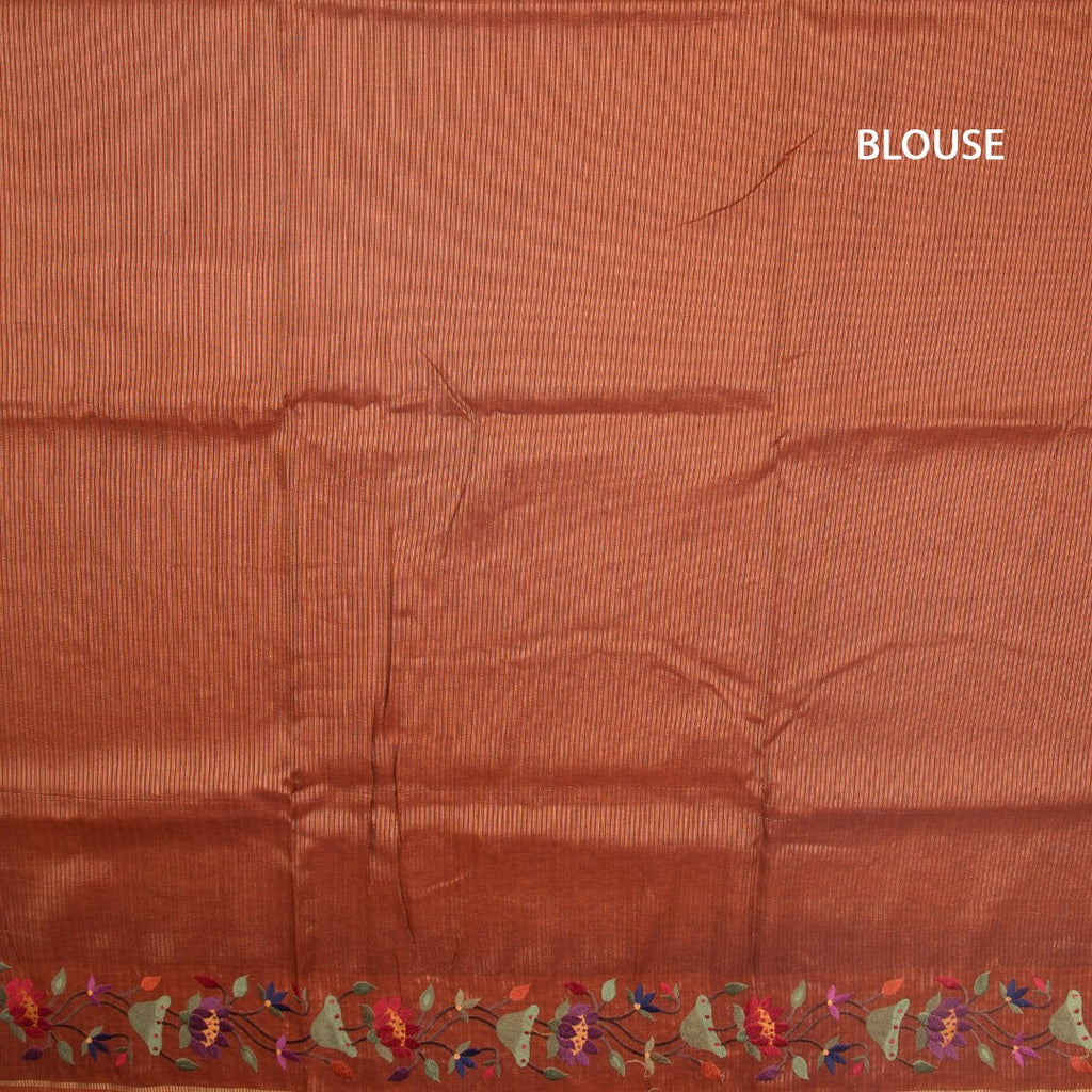 RTSR42382-3-Raw-Silk-Rust-Brown-Zari-Stripes-Saree-And-Thread-Border-blouse