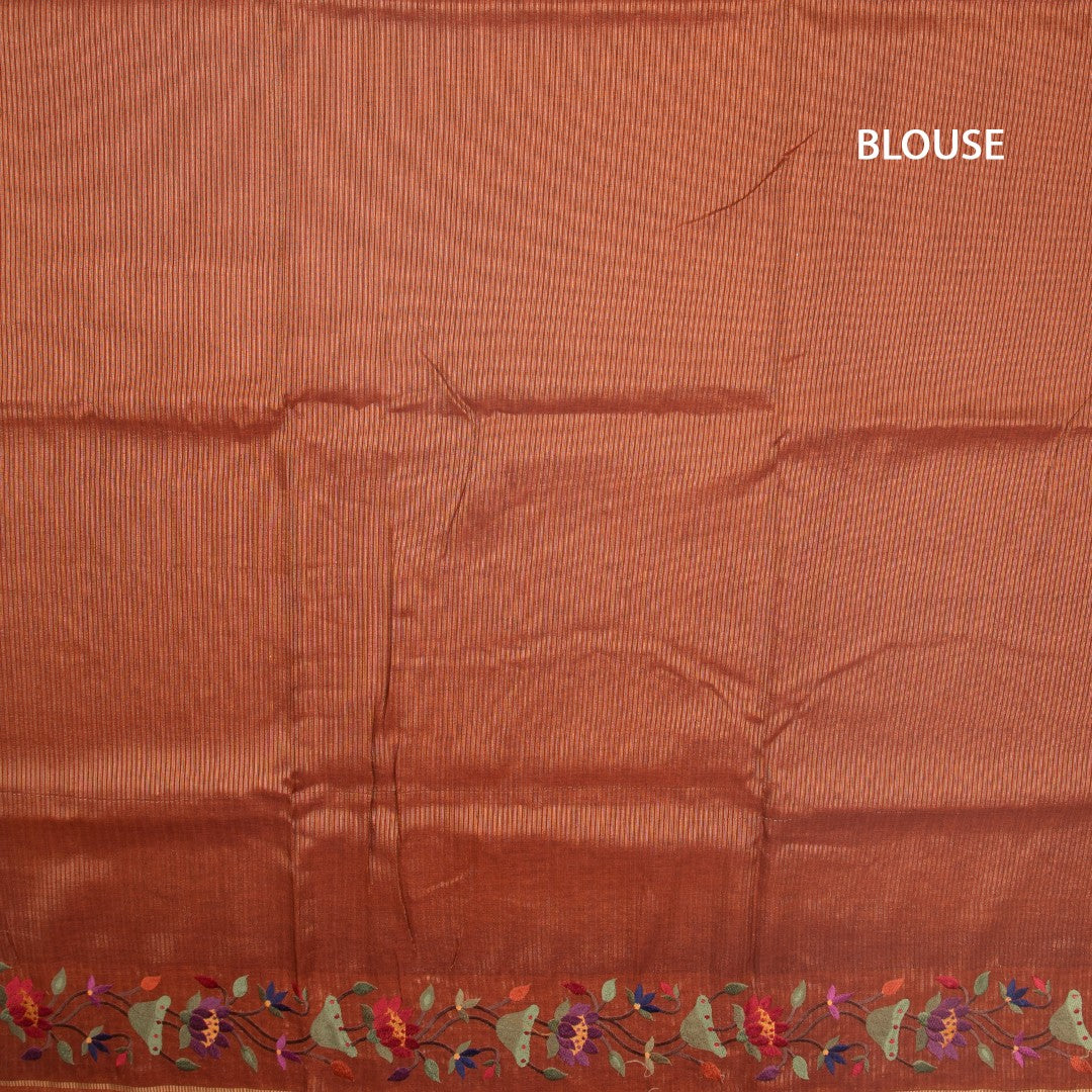 RTSR42382-3-Raw-Silk-Rust-Brown-Zari-Stripes-Saree-And-Thread-Border-blouse