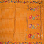 RTSR42384-2-Raw-Silk-Mango-Yellow-Zari-Stripes-Saree-And-Thread-Border-pallu