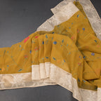 RTSR42455-Organza-Mustard-Yellow-Floral-Thread-Work-Saree-main