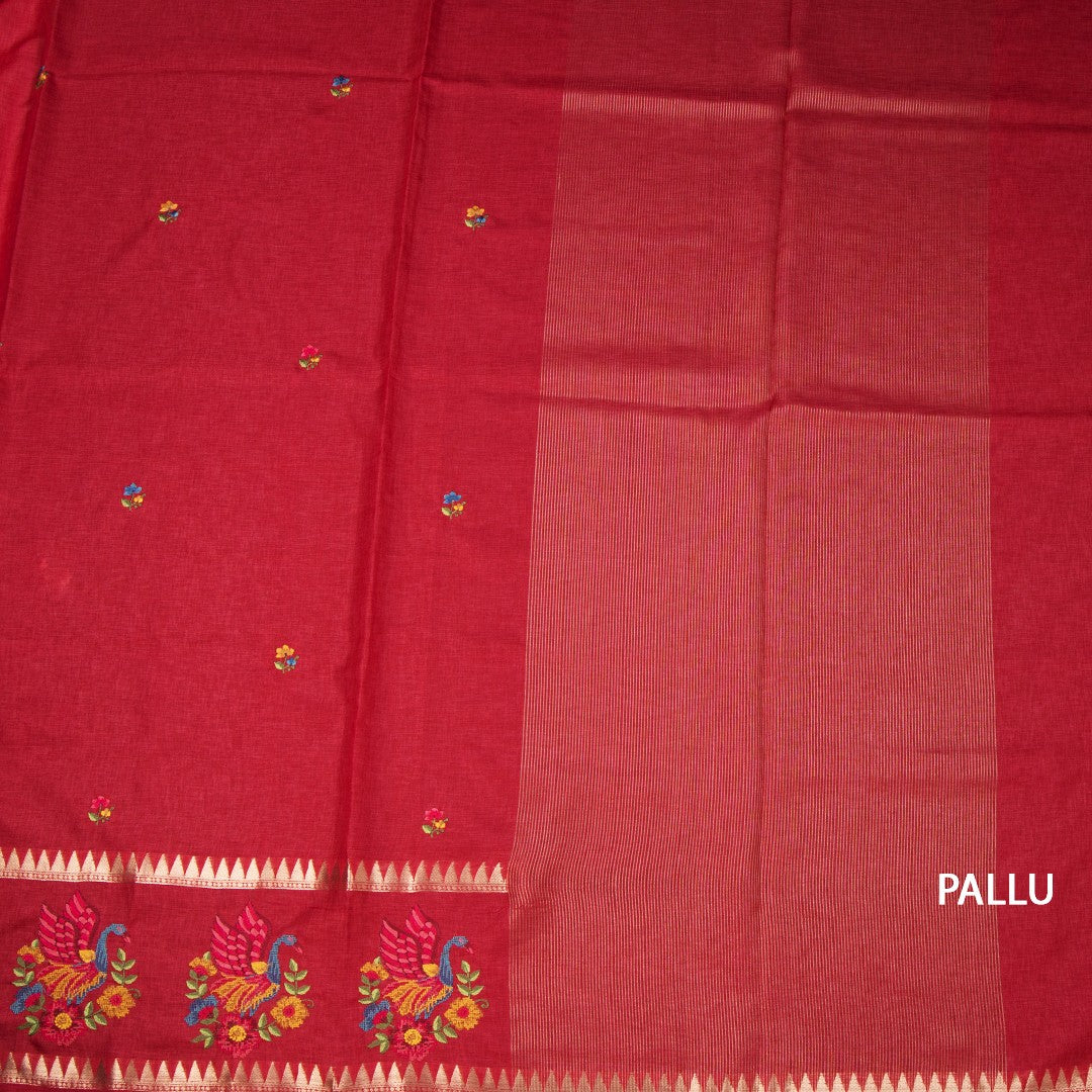 RTSR42459-2-Raw-Silk-Reddish-Pink-Thread-Work-Saree-pallu