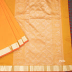 SMLSR42083-3-Semi-Silk-Mango-Yellow-Plain-Saree-And-Zari-Border-pallu