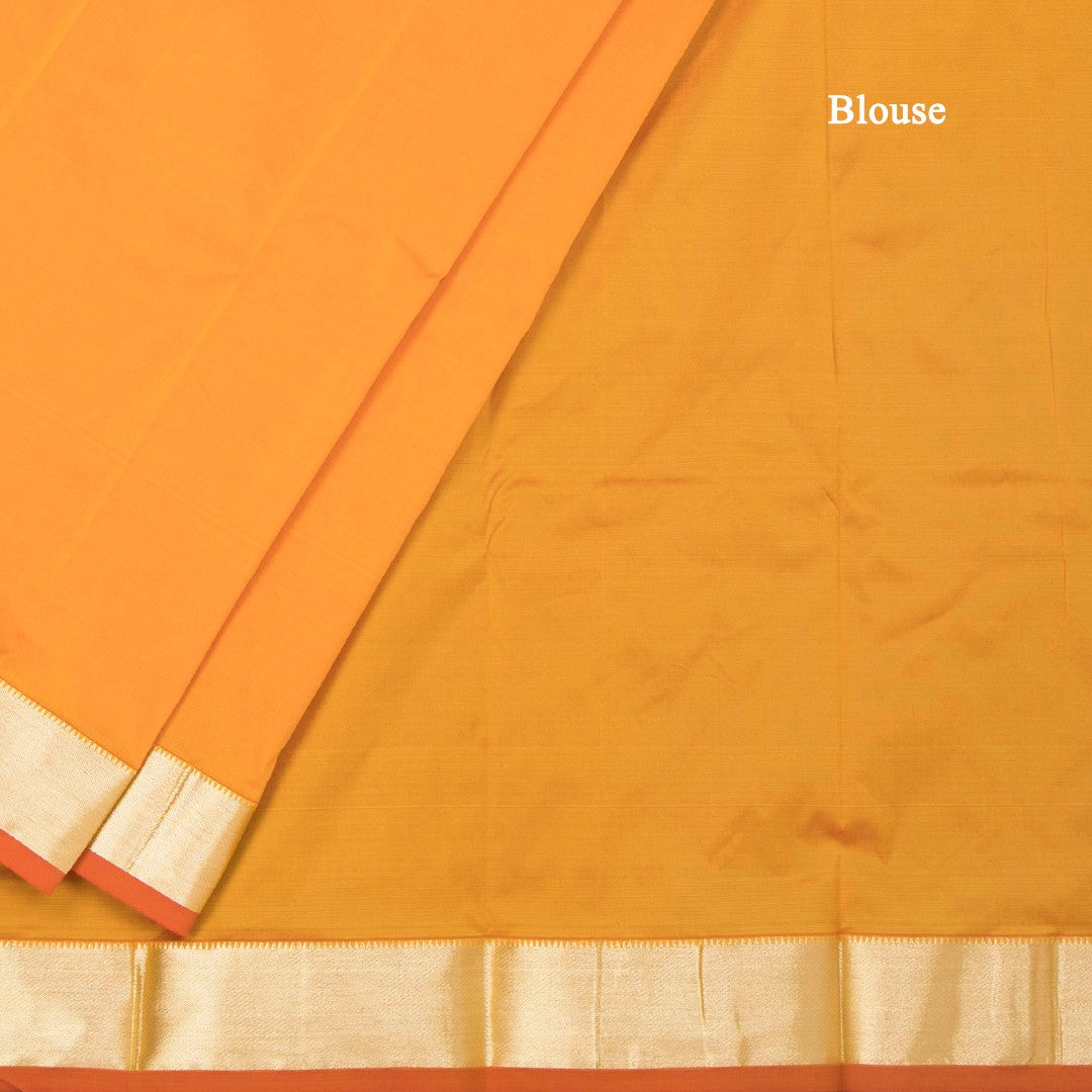 SMLSR42083-4-Semi-Silk-Mango-Yellow-Plain-Saree-And-Zari-Border-blouse