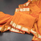SMLSR42083-Semi-Silk-Mango-Yellow-Plain-Saree-And-Zari-Border-main
