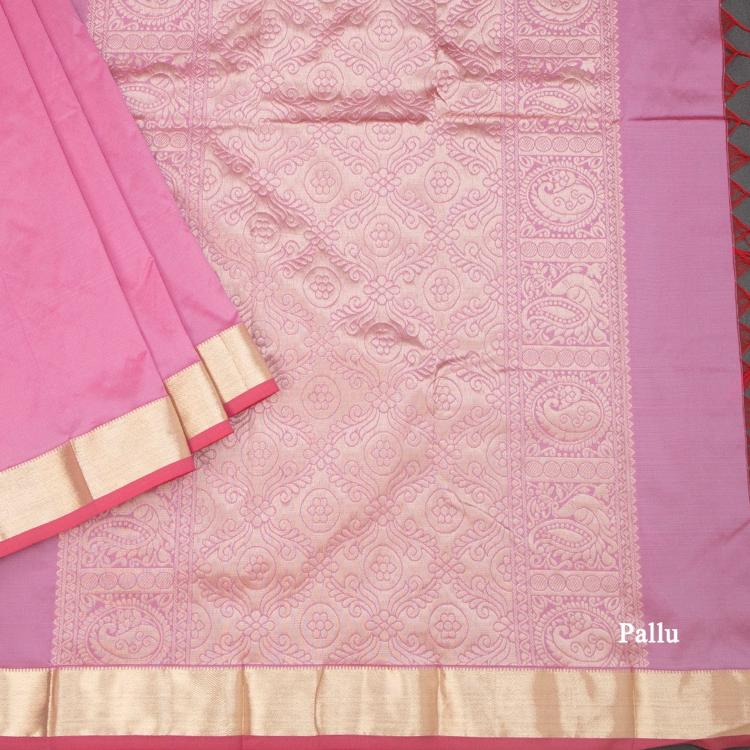 SMLSR42086-3-Semi-Silk-Taffy-Pink-Plain-Saree-And-Zari-Border-pallu