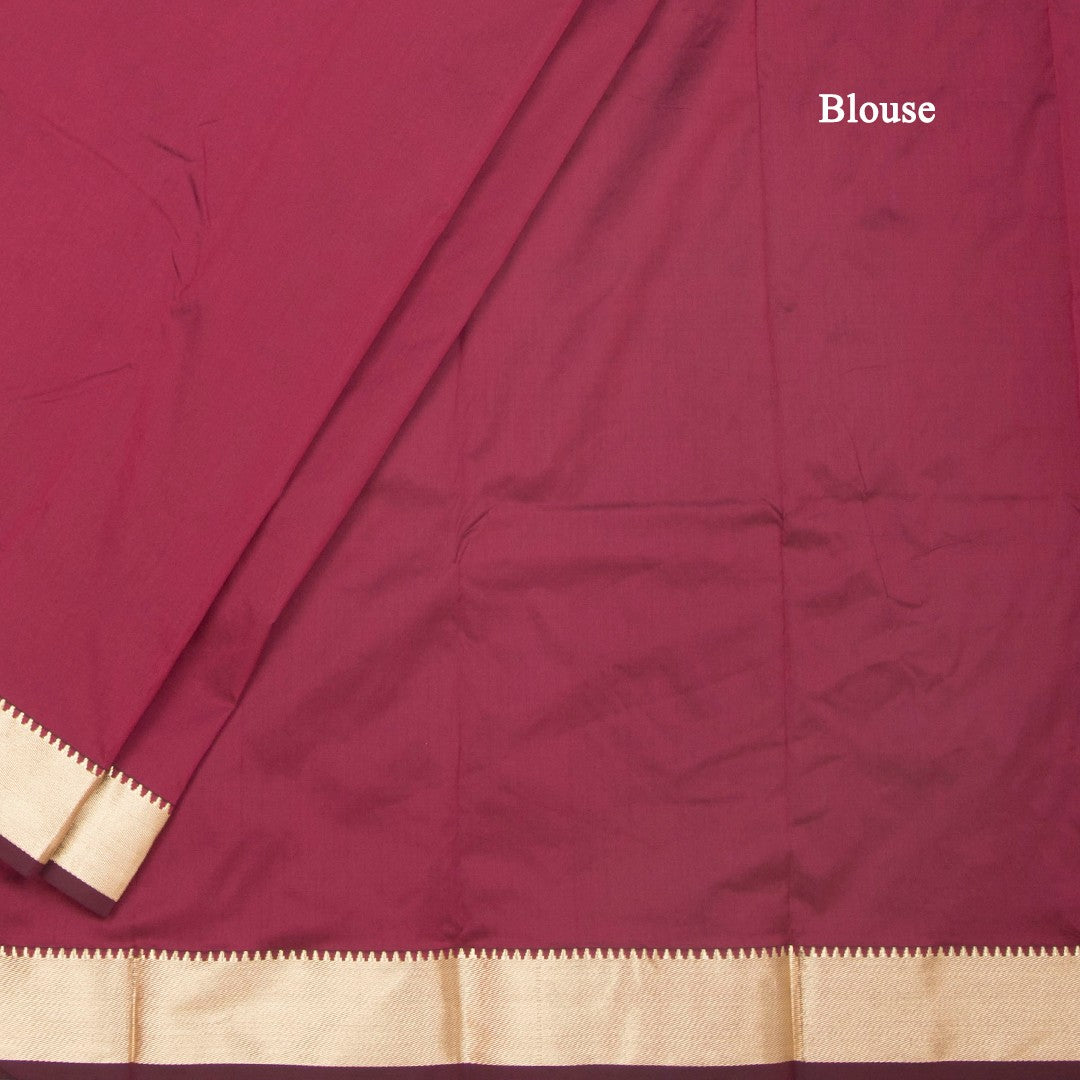 SMLSR42089-4-Semi-Silk-Maroon-Plain-Saree-And-Zari-Border-blouse