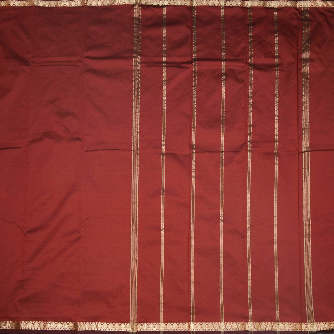 SMLSR42091-2-Semi-Silk-Maroon-Plain-Saree-And-Zari-Border-02-full-veiw