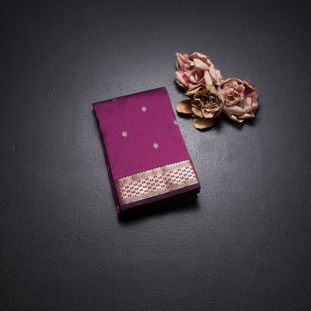 SMLSR42093-1-Semi-Silk-Dark-Pink-Saree-With-Zari-Buttas-fold