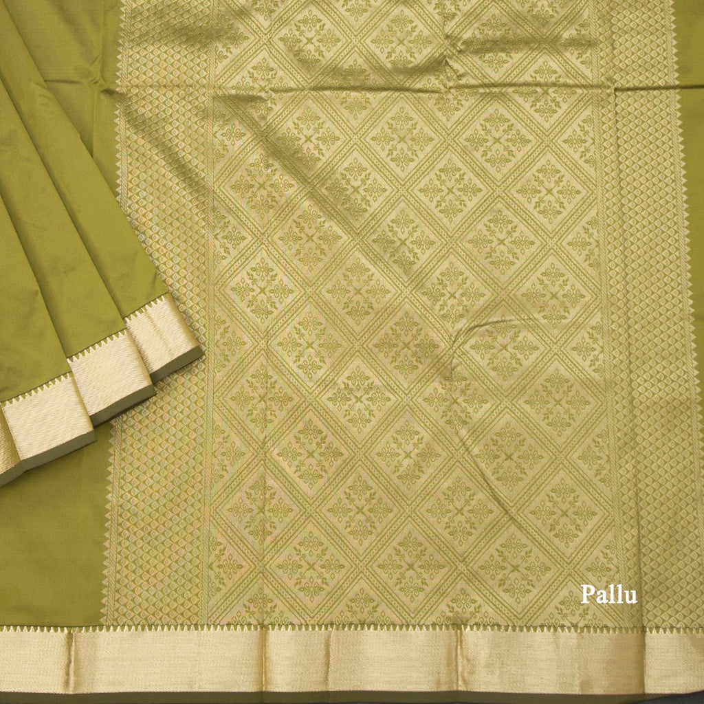 SMLSR42094-3-Semi-Silk-Olive-Green-Plain-Saree-And-Zari-Border-02-pallu