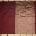 SMLSR42109-2-Semi-Silk-Plain-Maroon-Saree-And-Zari-Border-full-veiw
