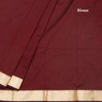 SMLSR42109-4-Semi-Silk-Plain-Maroon-Saree-And-Zari-Border-blouse