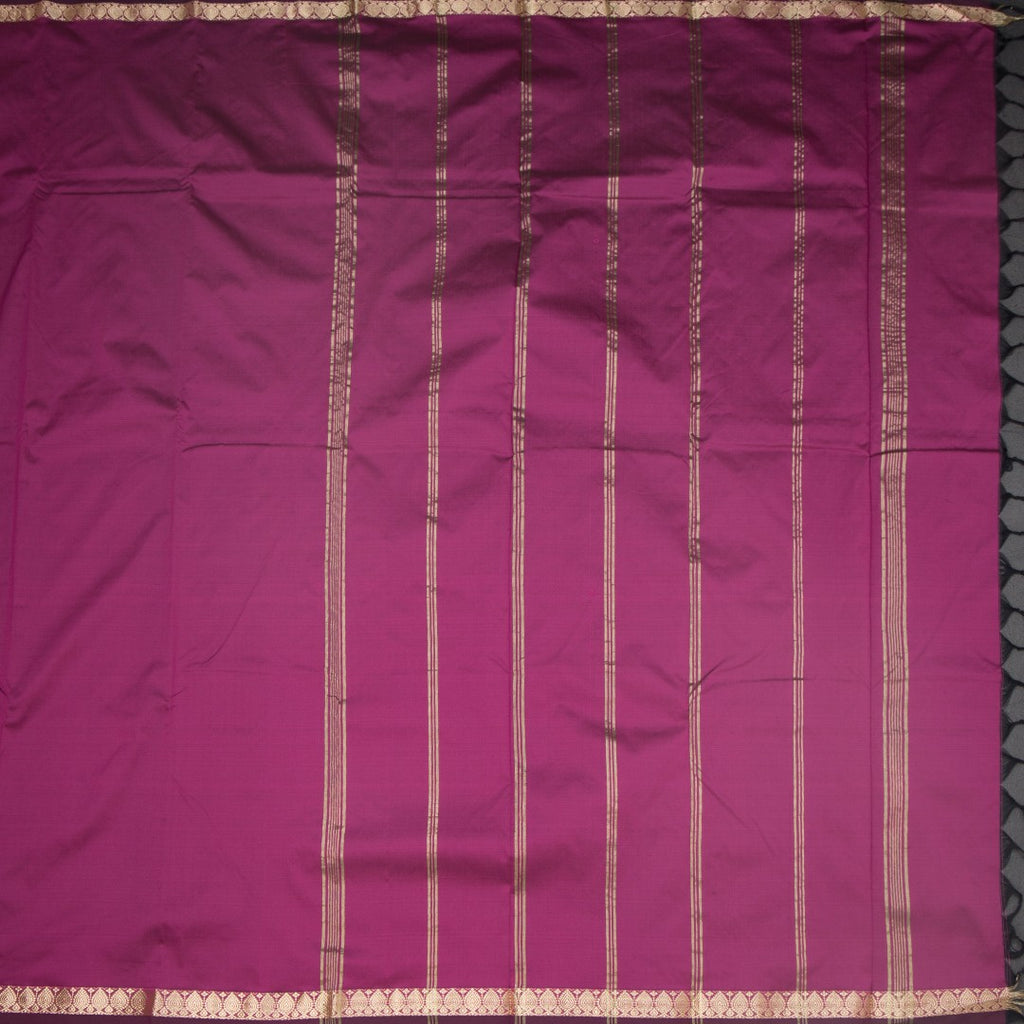 SMLSR42111-2-Semi-Silk-Plain-Dark-Pink-Saree-And-Zari-Border-full-veiw